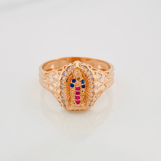 Anillo Virgen De Guadalupe 3.7 g / T9 Oro Rosa 18K