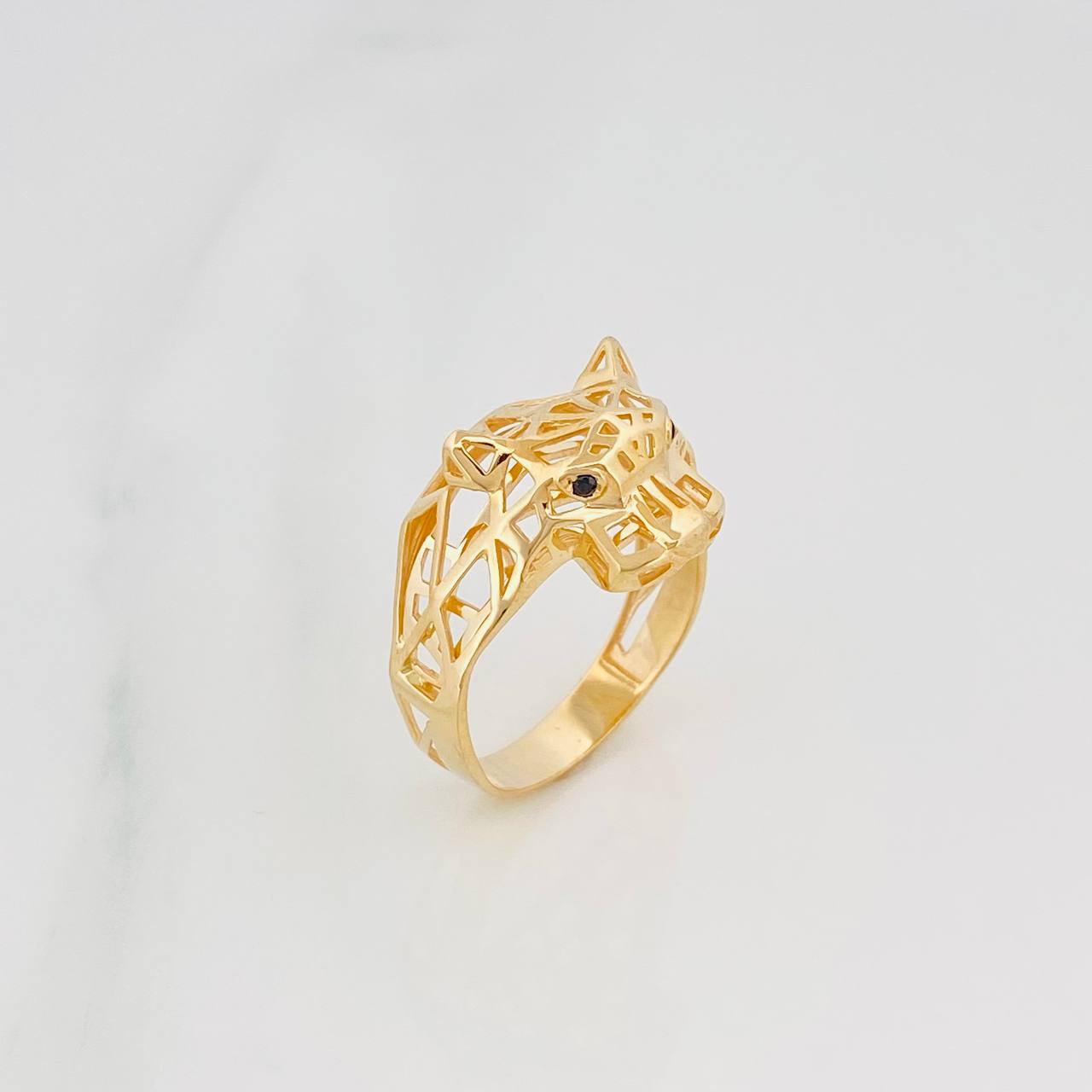 Anillo Pantera 3.95 g / T 8 1/2 Oro Amarillo 18K