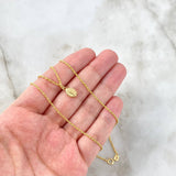 Cadena Lazo 0.9gr / 45cm + Dije Virgen Guadalupe 0.3gr / 1.5cm Oro Amarillo (Oferta) ©