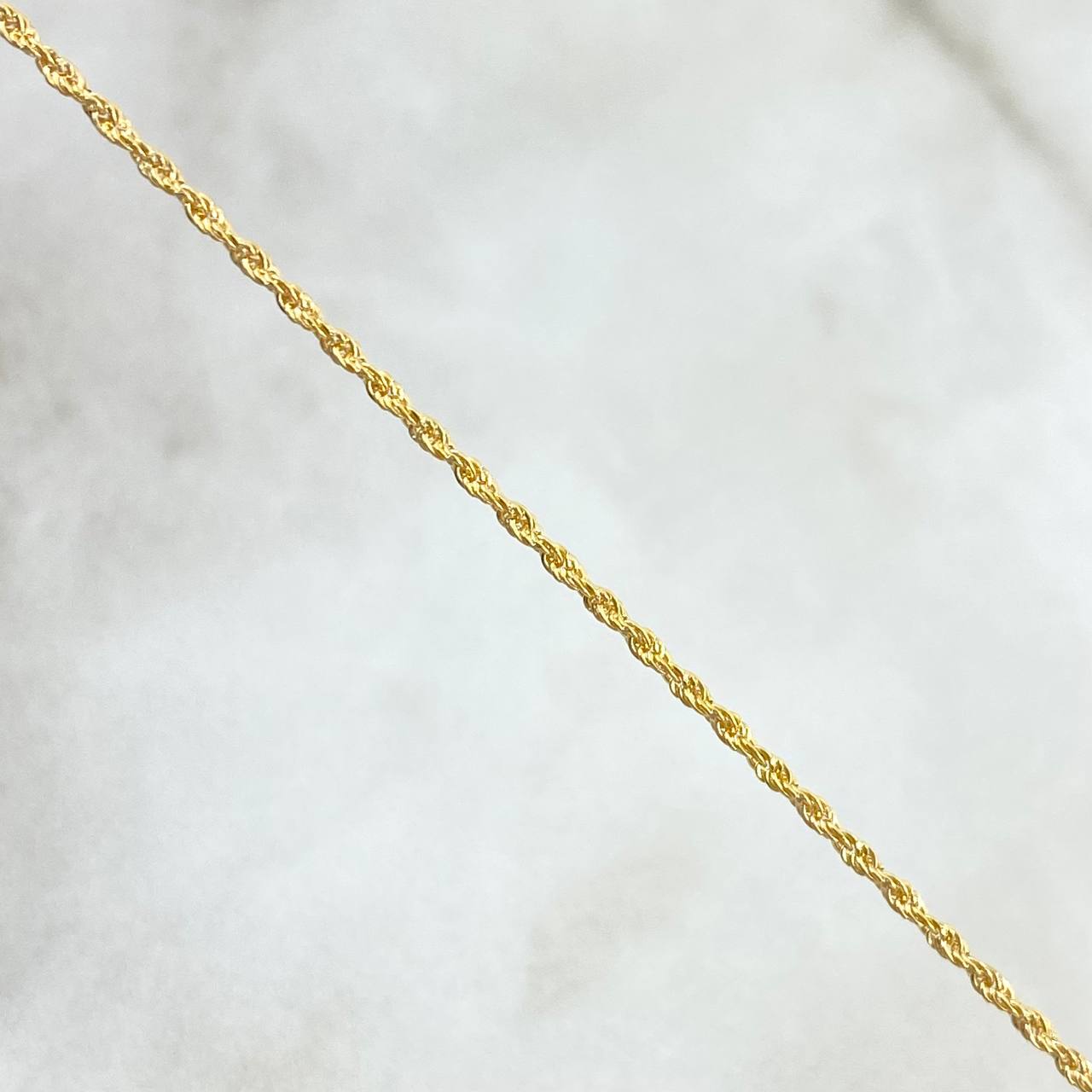 Cadena Lazo 0.95gr / 50cm + Dije Cruz 0.2gr / 1.5cm Oro Amarillo (Oferta) ©