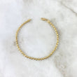 Pulso Militar 6.65gr / 19cm / 3mm Bolas Diamantadas Luna Oro Amarillo Nac.Esp. ©