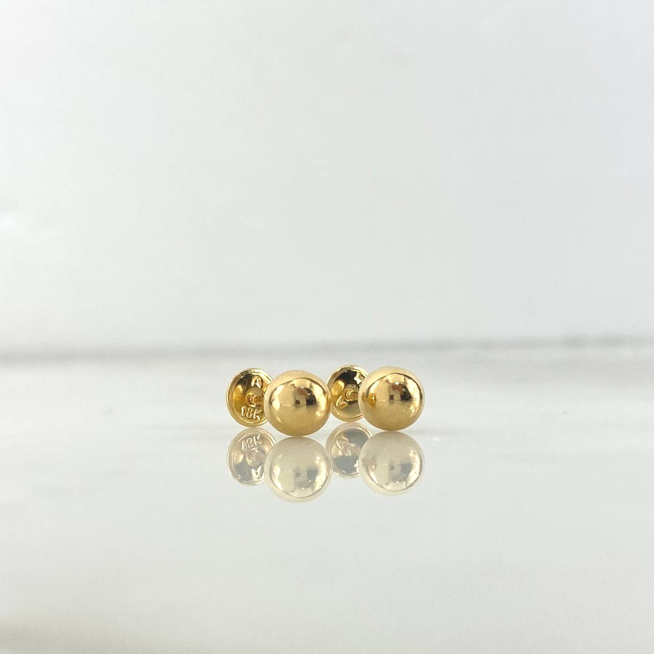 Topos Bola Lisa 0.6gr / 6mm Oro Amarillo 18K