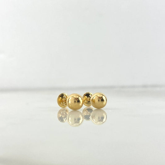 Topos Bola Lisa 0.65 g / 6 mm Oro Amarillo 18K