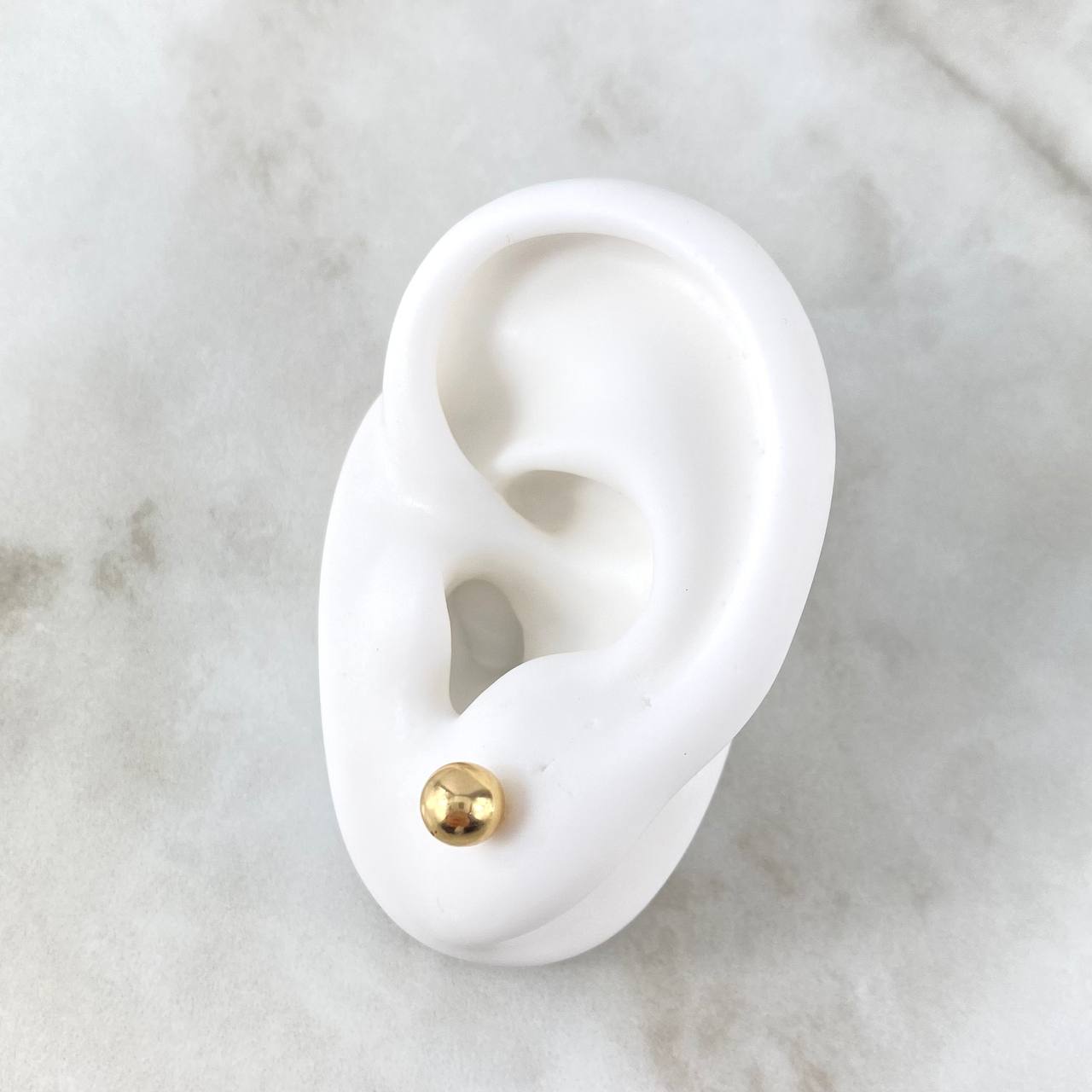 Topos Bola Lisa 0.6gr / 6mm Oro Amarillo 18K