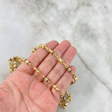Cadena Rustica Eslabon RX 14.75gr / 60cm / 5.3mm Cauchos Negros Oro Amarillo ©
