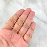 Cadena Lazo 0.95gr / 50cm + Dije Cruz 0.2gr / 1.5cm Oro Amarillo (Oferta) ©