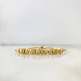 Pulso Aro Militar 6.4gr / 18cm / 5-6mm Circones Blancos Oro Amarillo