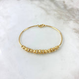 Pulso Aro Militar 6.4gr / 18cm / 5-6mm Circones Blancos Oro Amarillo