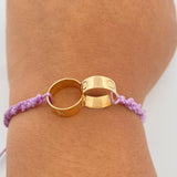Pulsera Lila Tornillo 2.55gr / Oro Amarillo