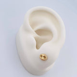 Topos GC 0.65gr / 6.3mm Rayado Oro Amarillo 18K &