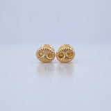 Topos GC 0.65gr / 6.3mm Rayado Oro Amarillo 18K &