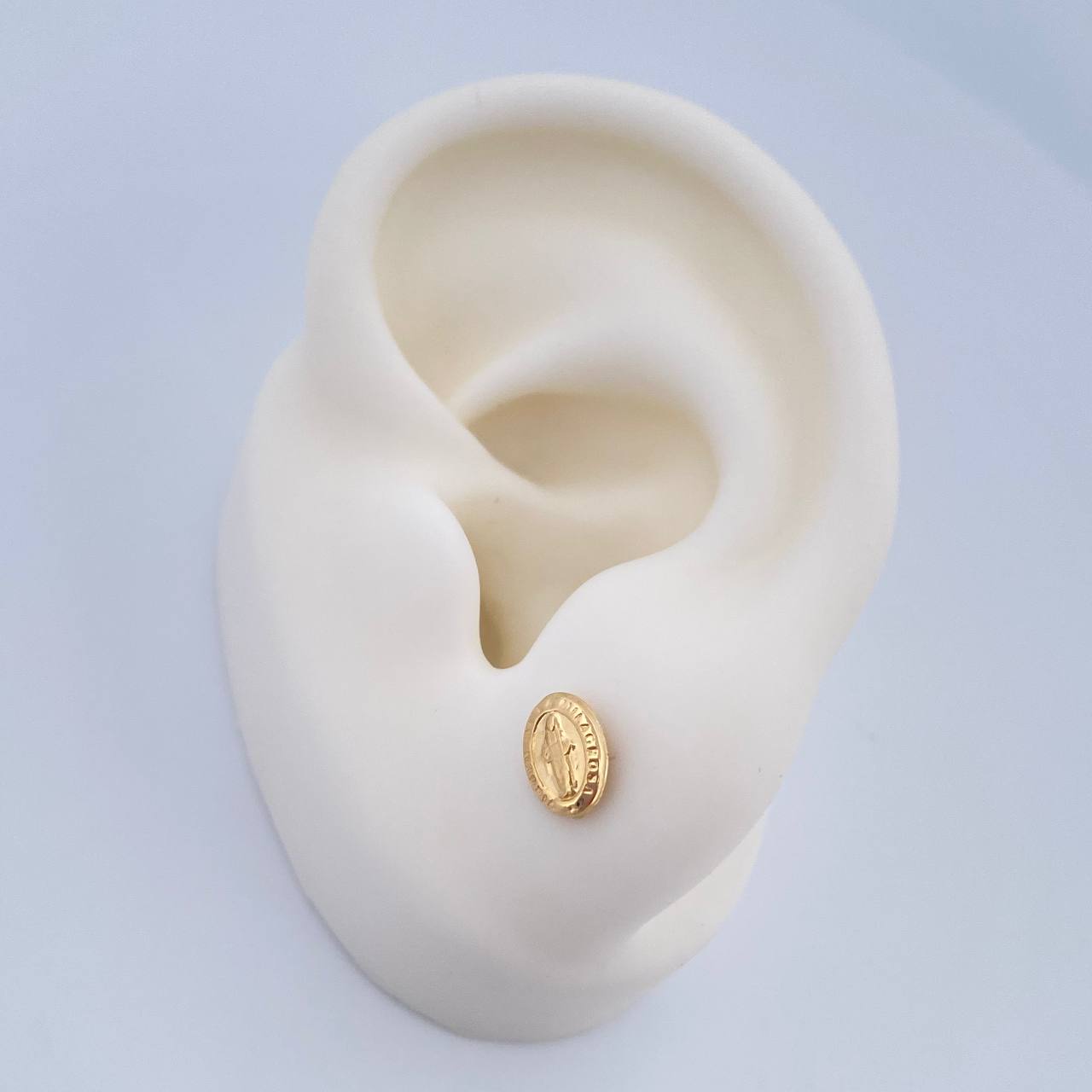 Topos Virgen Milagrosa 0.8gr / 8.18mm / Oro Amarillo 18K &