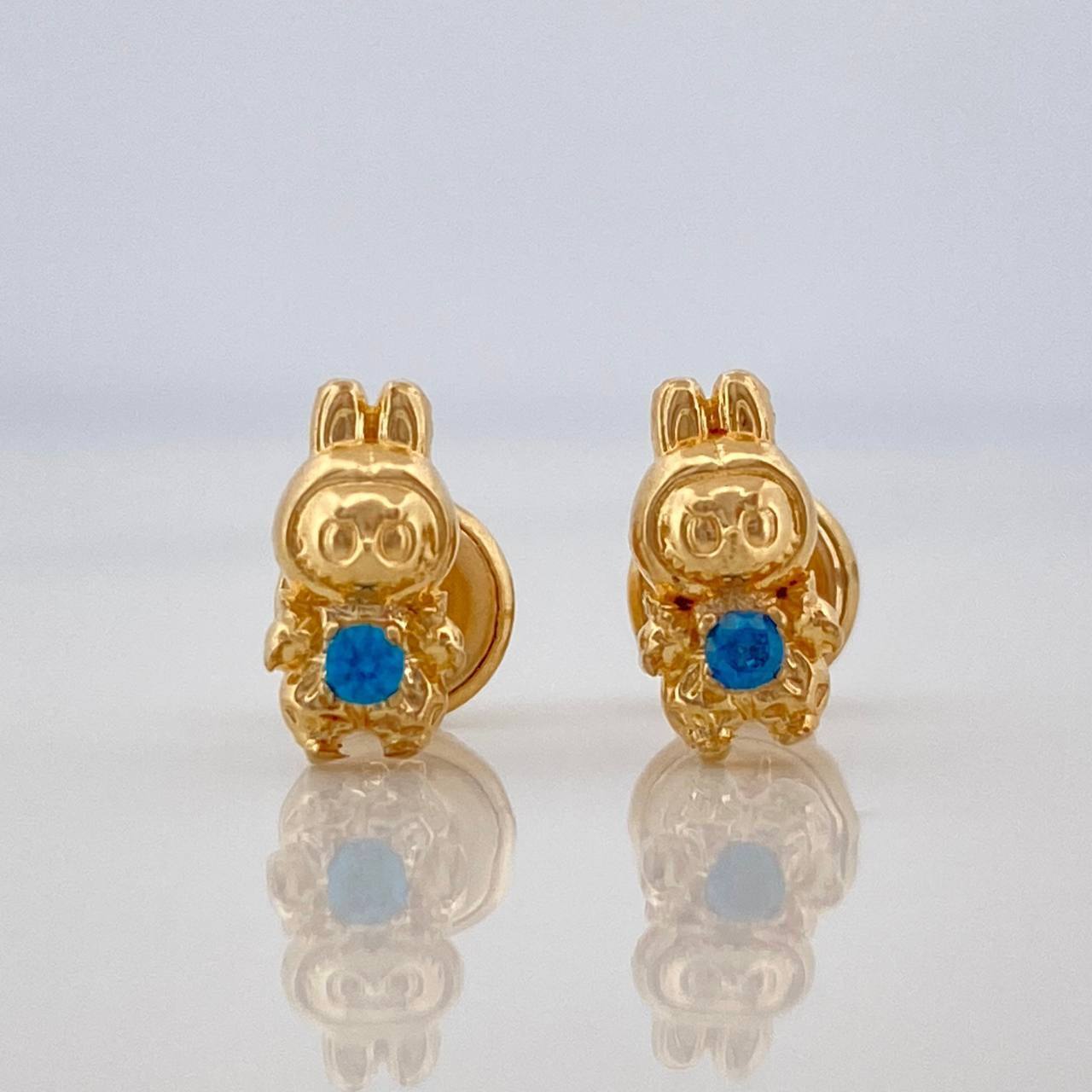 Topos Conejo Sonriente 0.75gr / 8mm Oro Amarillo 18K %