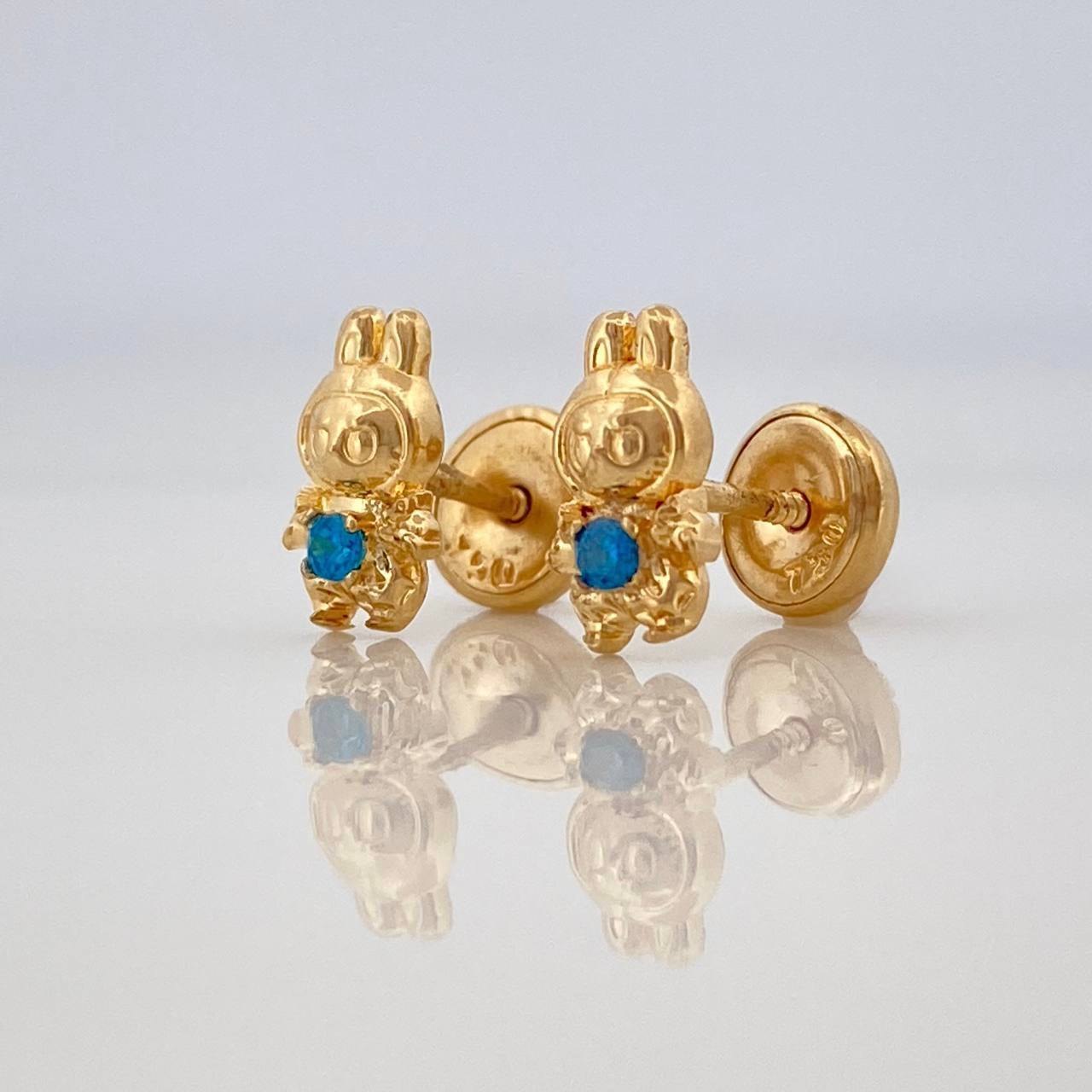 Topos Conejo Sonriente 0.75gr / 8mm Oro Amarillo 18K %