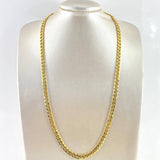 Cadena Cubana 32.25gr / 60cm / 6.8mm Broche Cajón Circones Blancos Oro Amarillo Nac.Esp. 18K ©