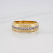 Anillo Argolla Carril 3.5g / T8 1/4 Dos Oros Amarillo Blanco 18K