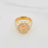 Anillo Rostro de Cristo 7.05g / T10 3/4 Tres Oros 18K