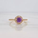 Anillo Halo Circulo 2.55g / T6 1/2 Oro Amarillo 18K