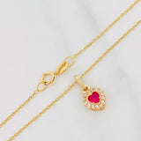 Set Cadena Aro Seguido + Dije Corazon / 1.75g / 45cm Oro Amarillo 18K