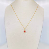 Set Cadena Aro Seguido + Dije Corazon / 1.75g / 45cm Oro Amarillo 18K