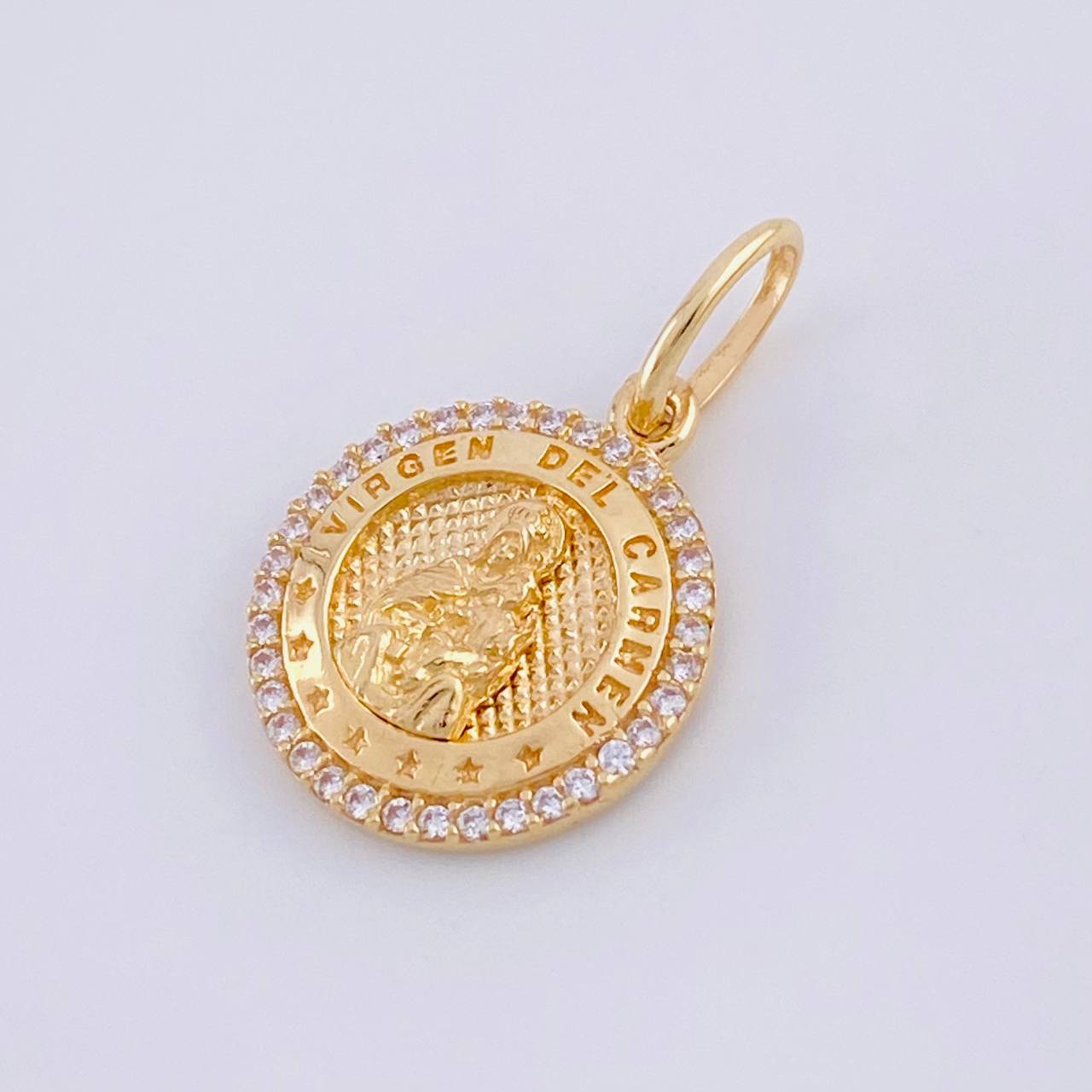 Dije Medalla Virgen del Carme 2.5g / 2.1cm Oro Amarillo 18K
