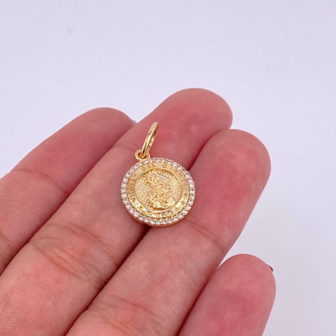 Dije Medalla Virgen del Carmen 2.4g / 2.3cm Oro Amarillo 18K