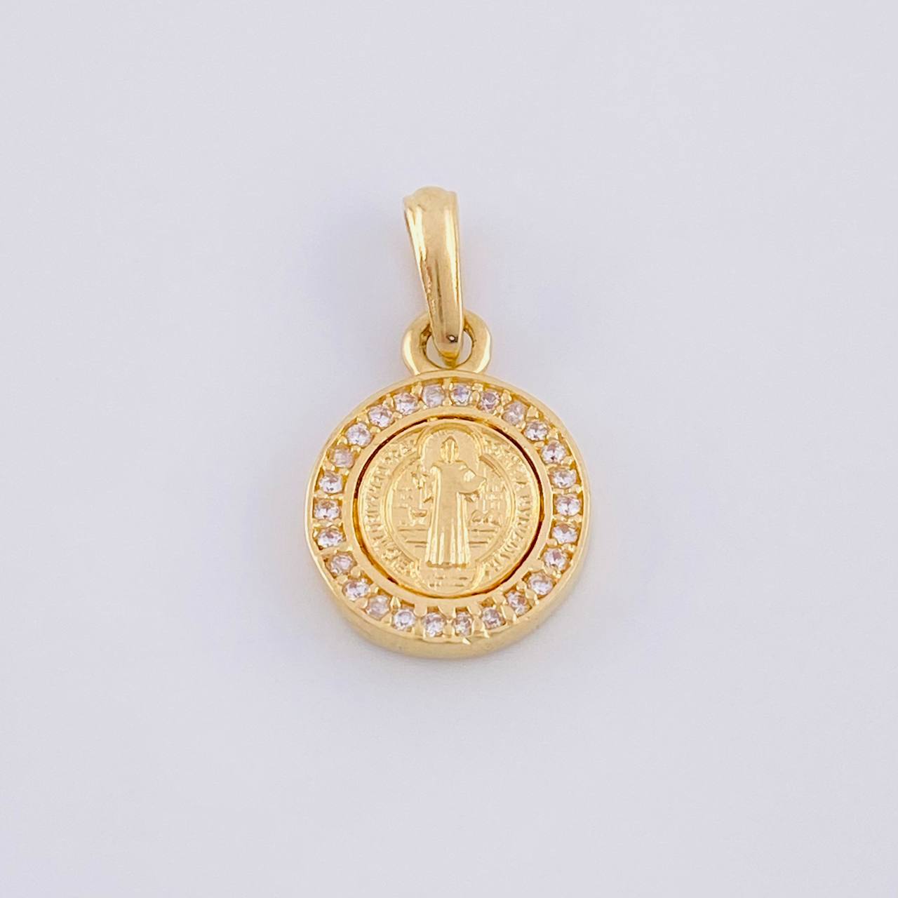 Dije Medalla San Benito 1.65g / 2cm Oro Amarillo 18K