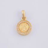 Dije Medalla San Benito 1.55g / 2cm Oro Amarillo 18K