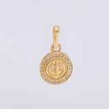 Dije Medalla San Benito 1.55g / 2cm Oro Amarillo 18K