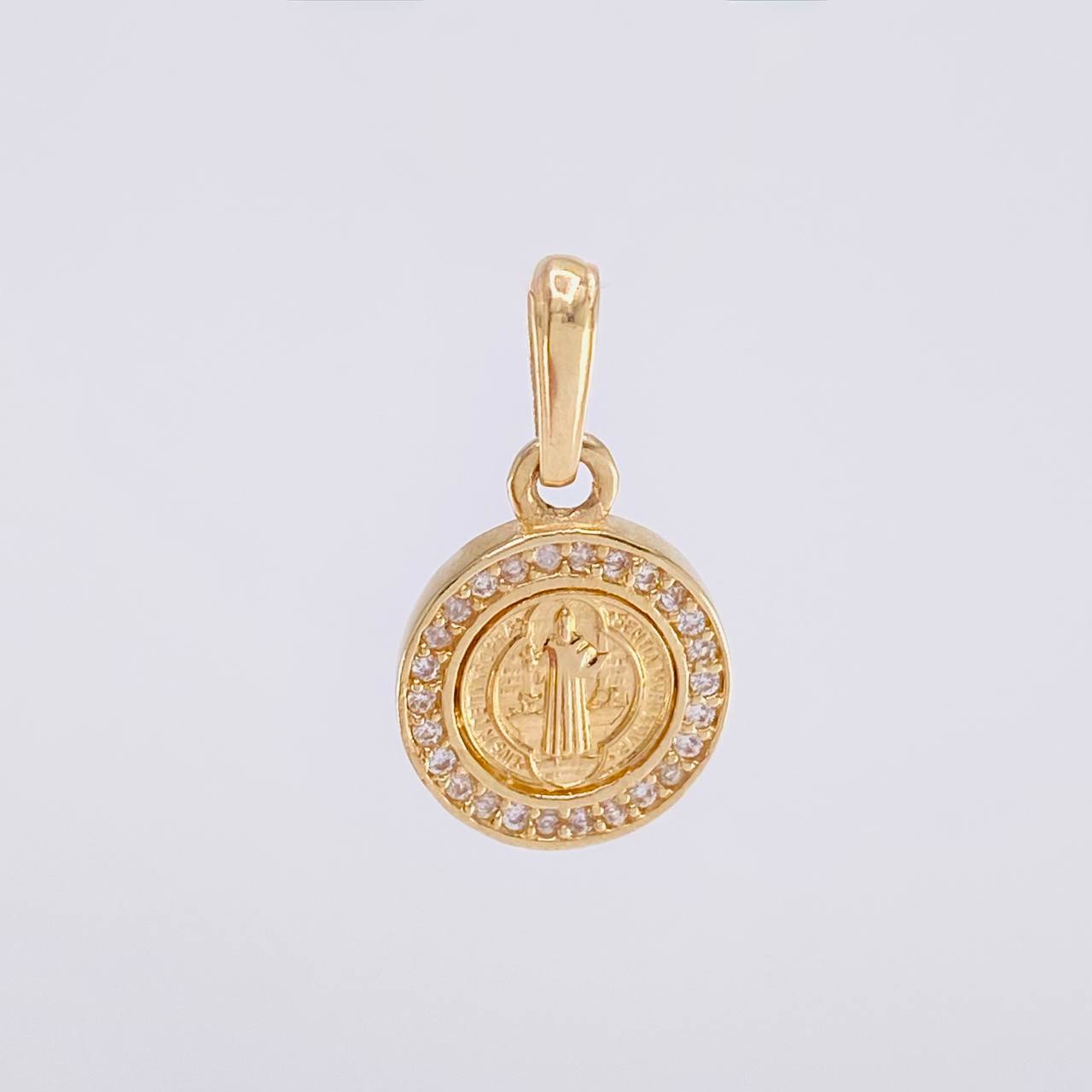 Dije Medalla San Benito 1.65g / 2cm Oro Amarillo 18K