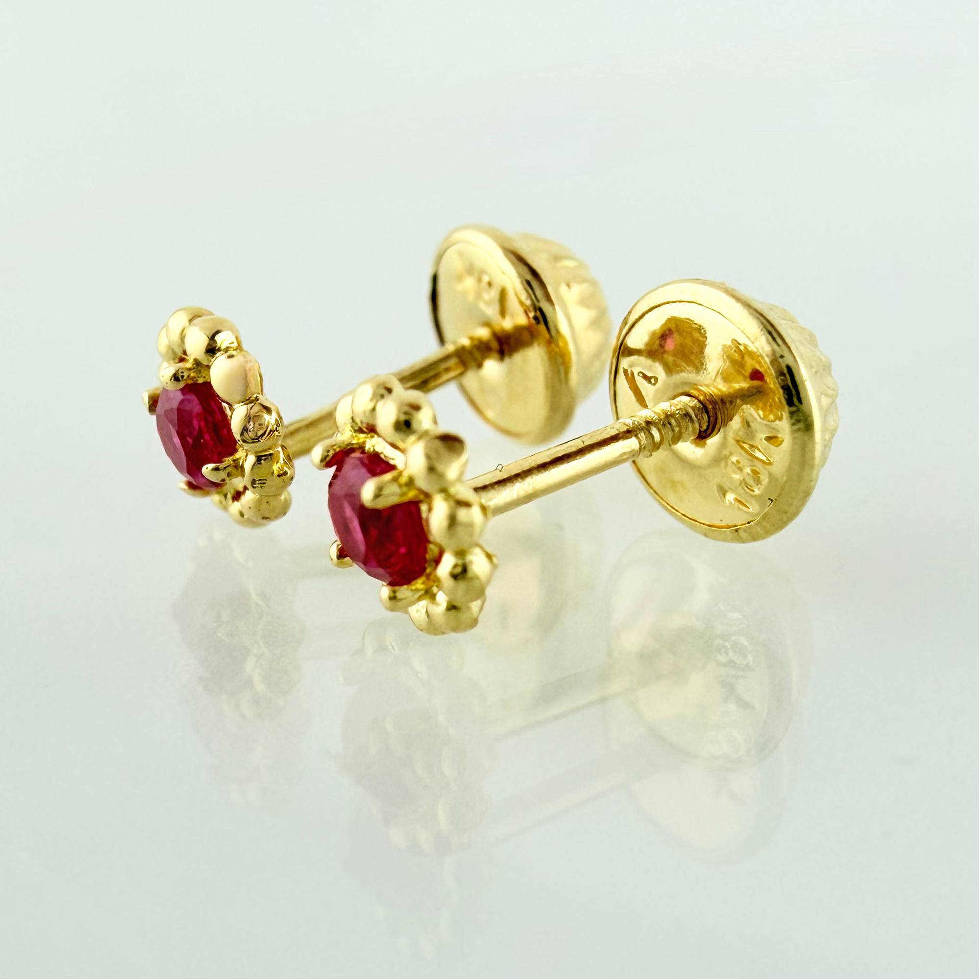 Topos Flor Girasol 0.75gr / 5mm Oro Amarillo 18K