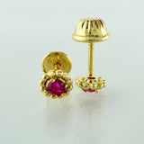 Topos Flor Girasol 0.75gr / 5mm Oro Amarillo 18K