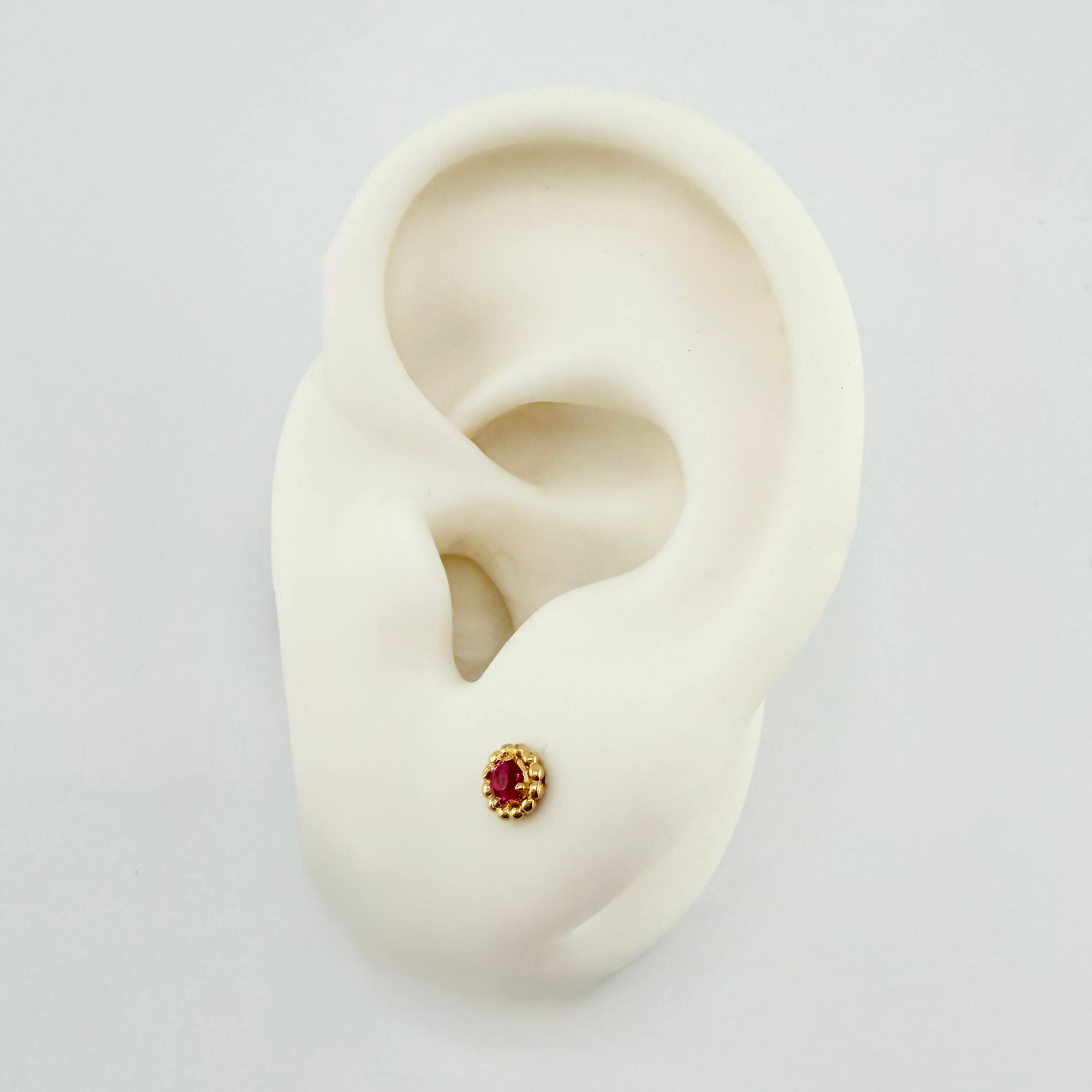 Topos Flor Girasol 0.8gr / 5mm Oro Amarillo 18K