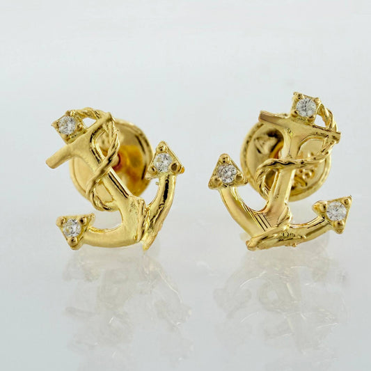 Topos Ancla Destellante 0.8gr / 9mm Oro Amarillo 18K