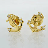 Topos Ancla Destellante 0.8gr / 9mm Oro Amarillo 18K