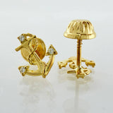 Topos Ancla Destellante 0.8gr / 9mm Oro Amarillo 18K