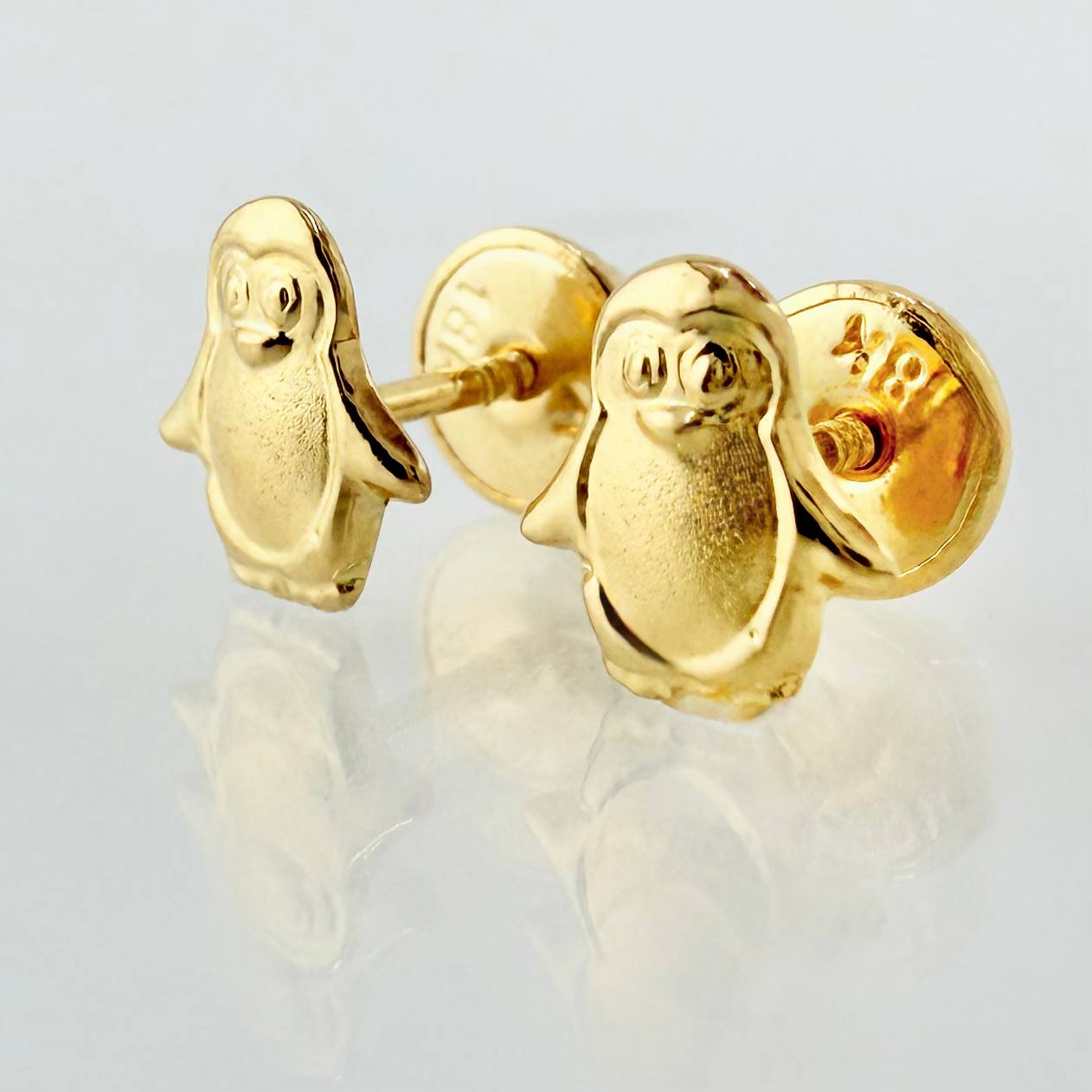 Topos Pingüino 0.5gr / 7mm Oro Amarillo 18K