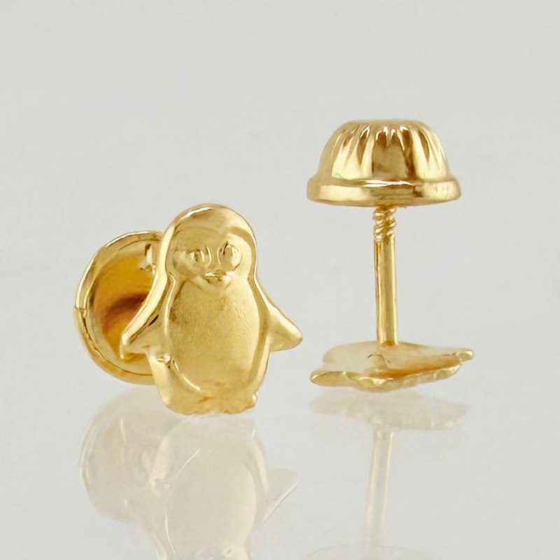 Topos Pingüino 0.5gr / 7mm Oro Amarillo 18K