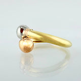 Anillo Tu Y Yo 1.7gr / T9 / Tres Oros 18K