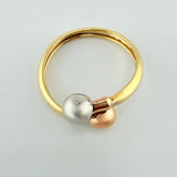 Anillo Tu Y Yo 1.6gr / T7 3/4 / Tres Oros 18K