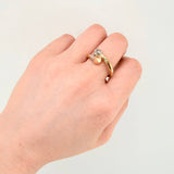 Anillo Tu Y Yo 1.7gr / T9 / Tres Oros 18K