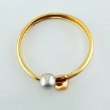 Anillo Tu Y Yo 0.9gr / T6 1/2 / Tres Oros 18K