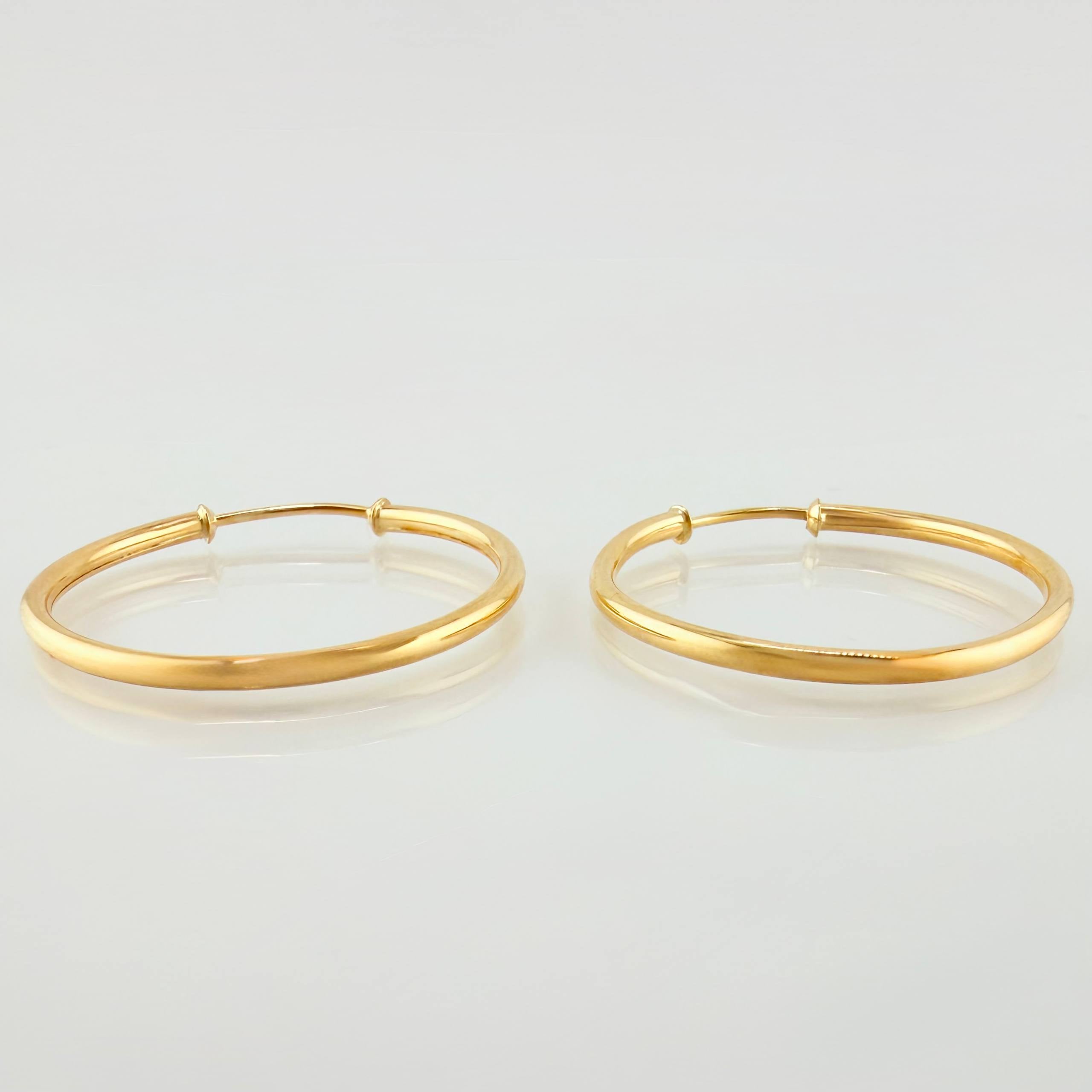 Candongas Aro Liso 2.25gr / 2.7cm / Oro Amarillo 18K