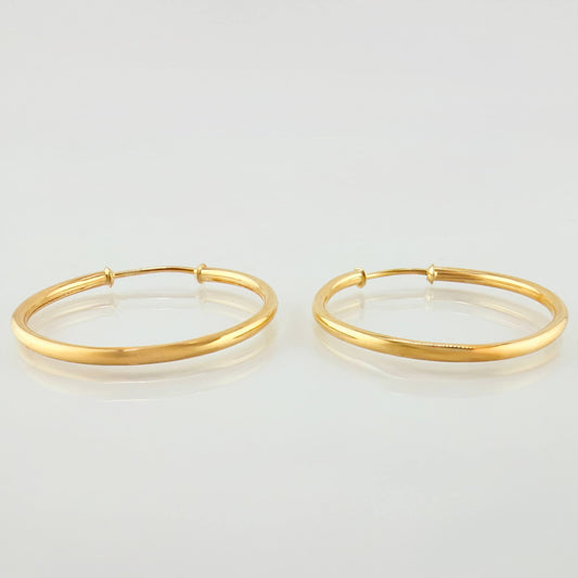 Candongas Aro Liso 2.25gr / 2.7cm / Oro Amarillo 18K