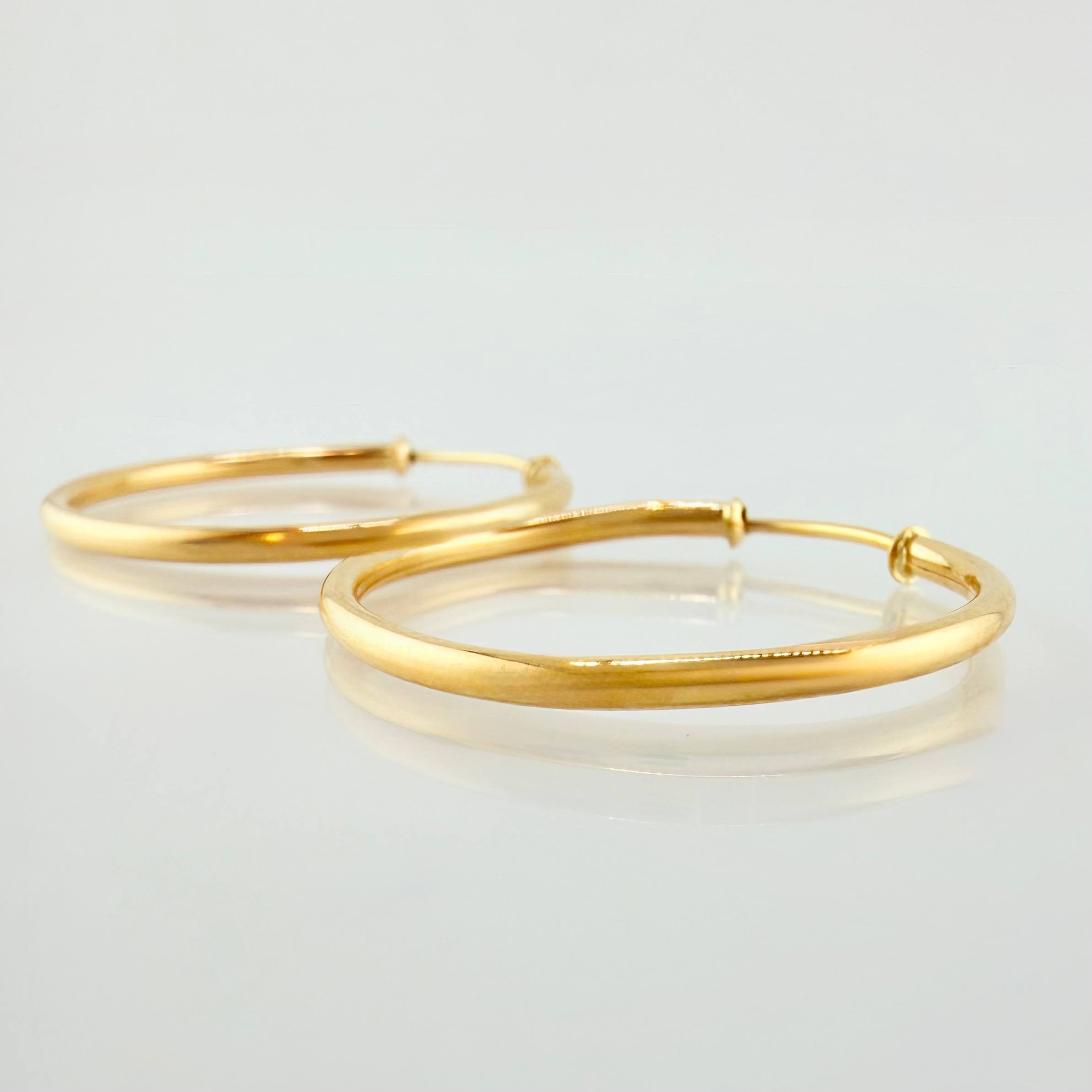 Candongas Aro Liso 2.35gr / 2.7cm / Oro Amarillo 18K