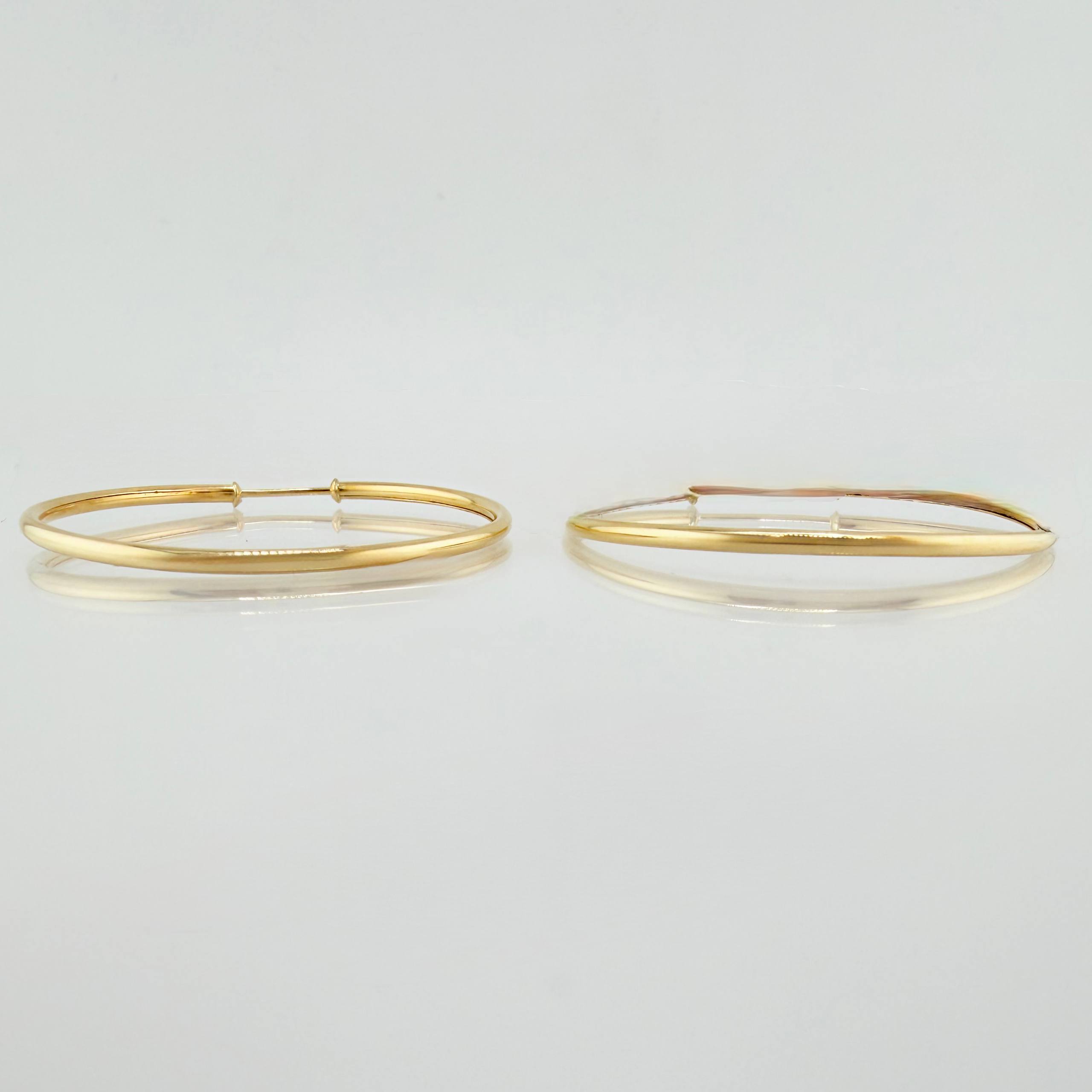 Candongas Aro Liso 3.25gr / 3.8cm / Oro Amarillo 18K