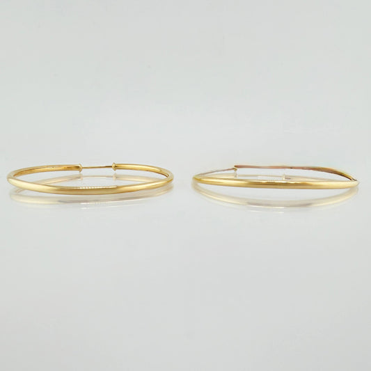 Candongas Aro Liso 3.25gr / 3.8cm / Oro Amarillo 18K