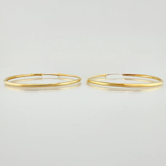 Candongas Aro Liso 3.45gr / 4.2cm / Oro Amarillo 18K