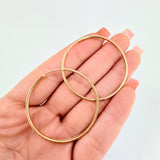 Candongas Aro Liso 3.45gr / 4.2cm / Oro Amarillo 18K