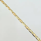 Cadena Plana Trebol Nacar Rosado 3.3gr / 45cm / 1.2mm Tres Oros +4 18K *